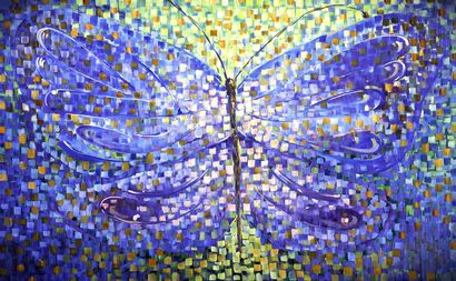 The Magic Blue Butterfly - a Paint Artowrk by KIMAARTES